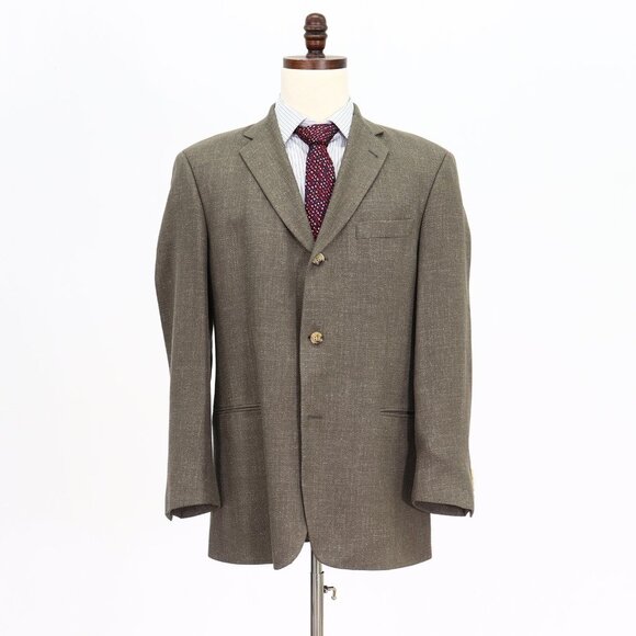 Hugo Boss 42R Beige Solid 3-Button Sport Coat Blazer Jacket V685 - Picture 1 of 11